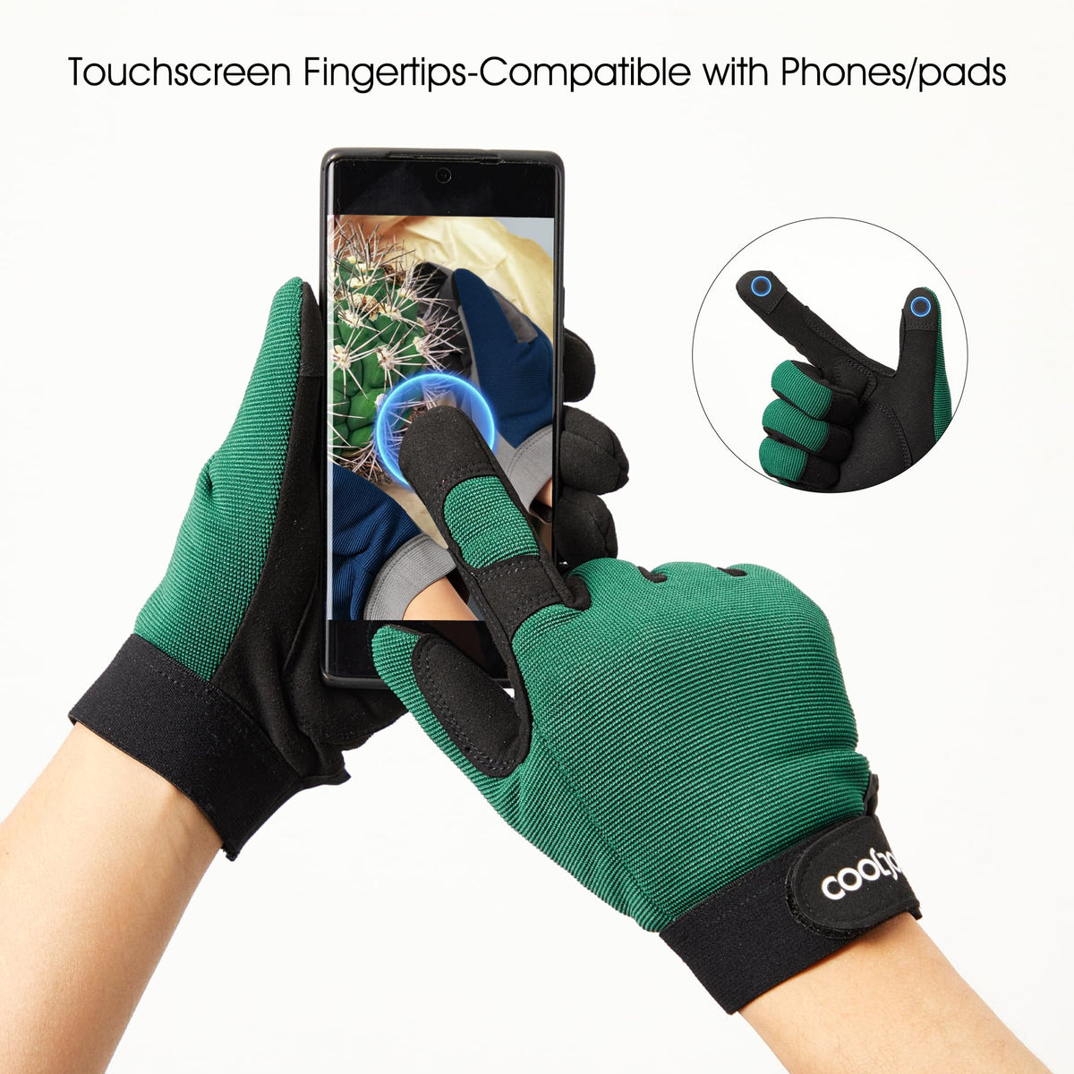 COOLJOB Thorn Proof Gloves breathable mesh top keeps hands cool