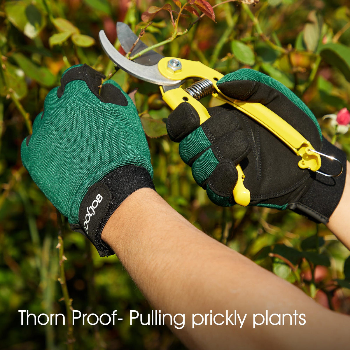 COOLJOB Thorn Proof Gloves adjustable wrist strap blocks debris