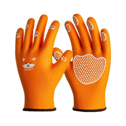 COOLJOB toddler gardening gloves with breathable base for outdoor play