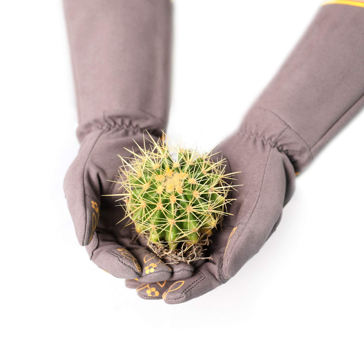 COOLJOB yellow solid gloves provide high visibility for outdoor work.