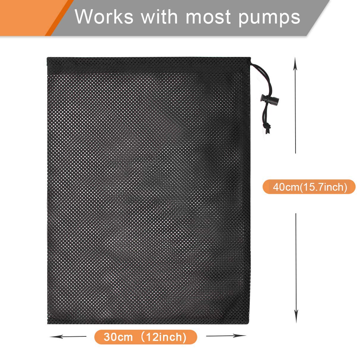Coolrunner 2mm mesh bag prevents debris entry and reduces clogging.