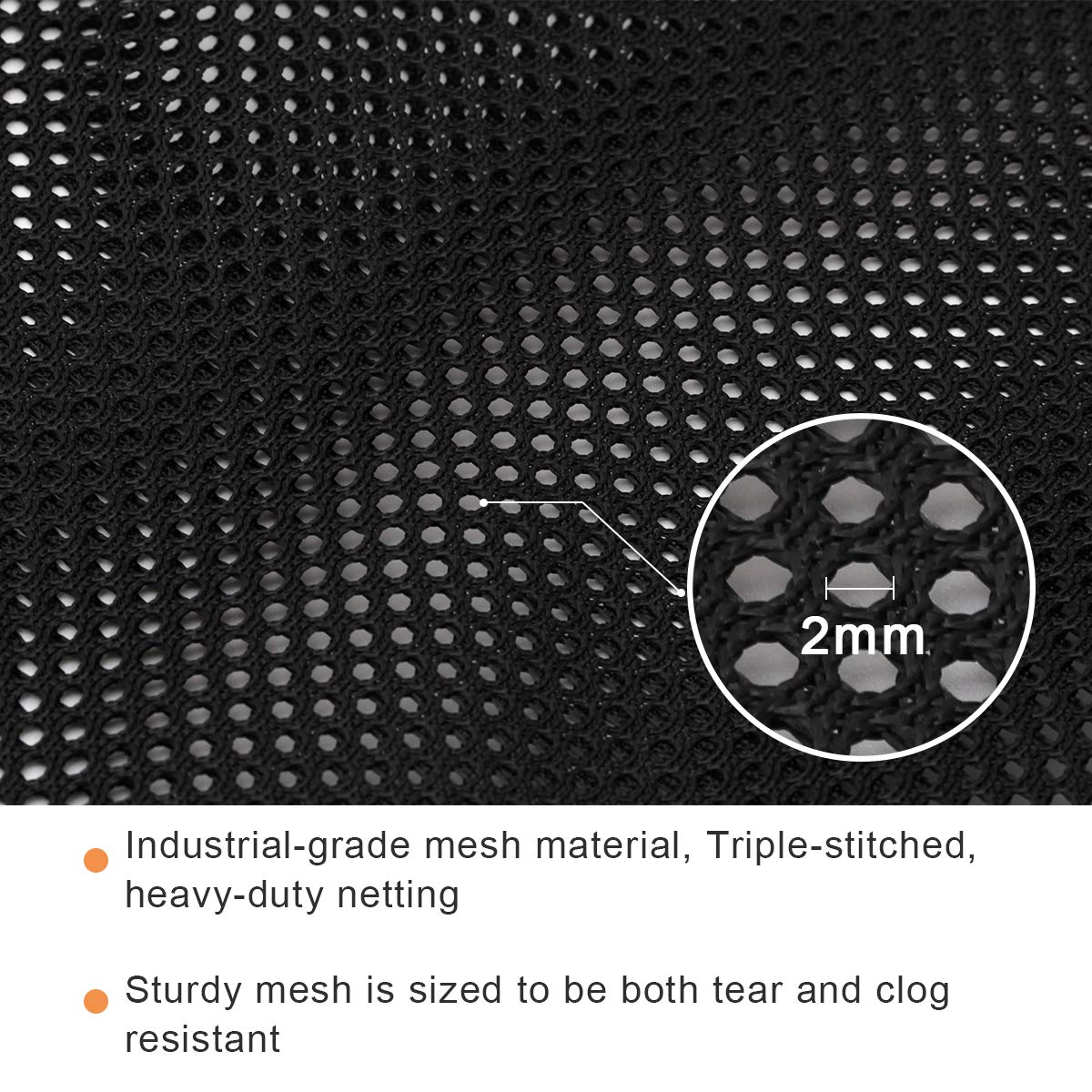 Coolrunner triple-stitched mesh bag offers durable protection against organic matter.