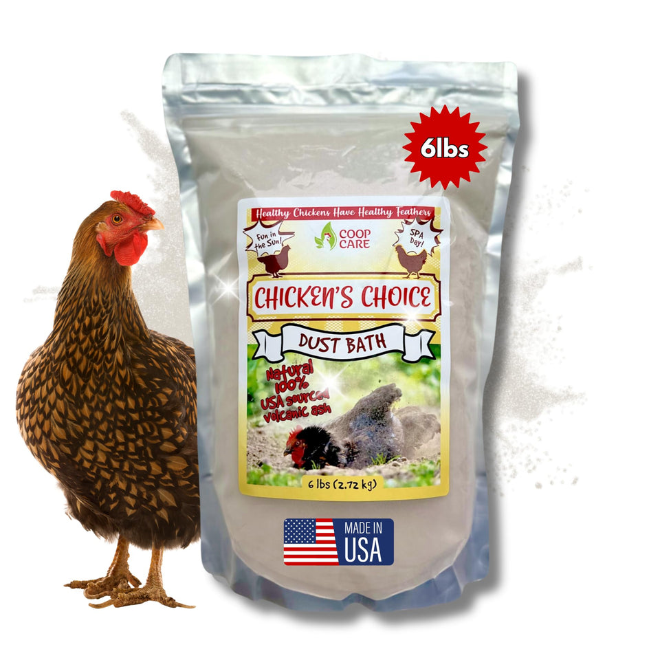 Coop Care Chicken's Choice dust bath bag of natural volcanic ash for clean plumage