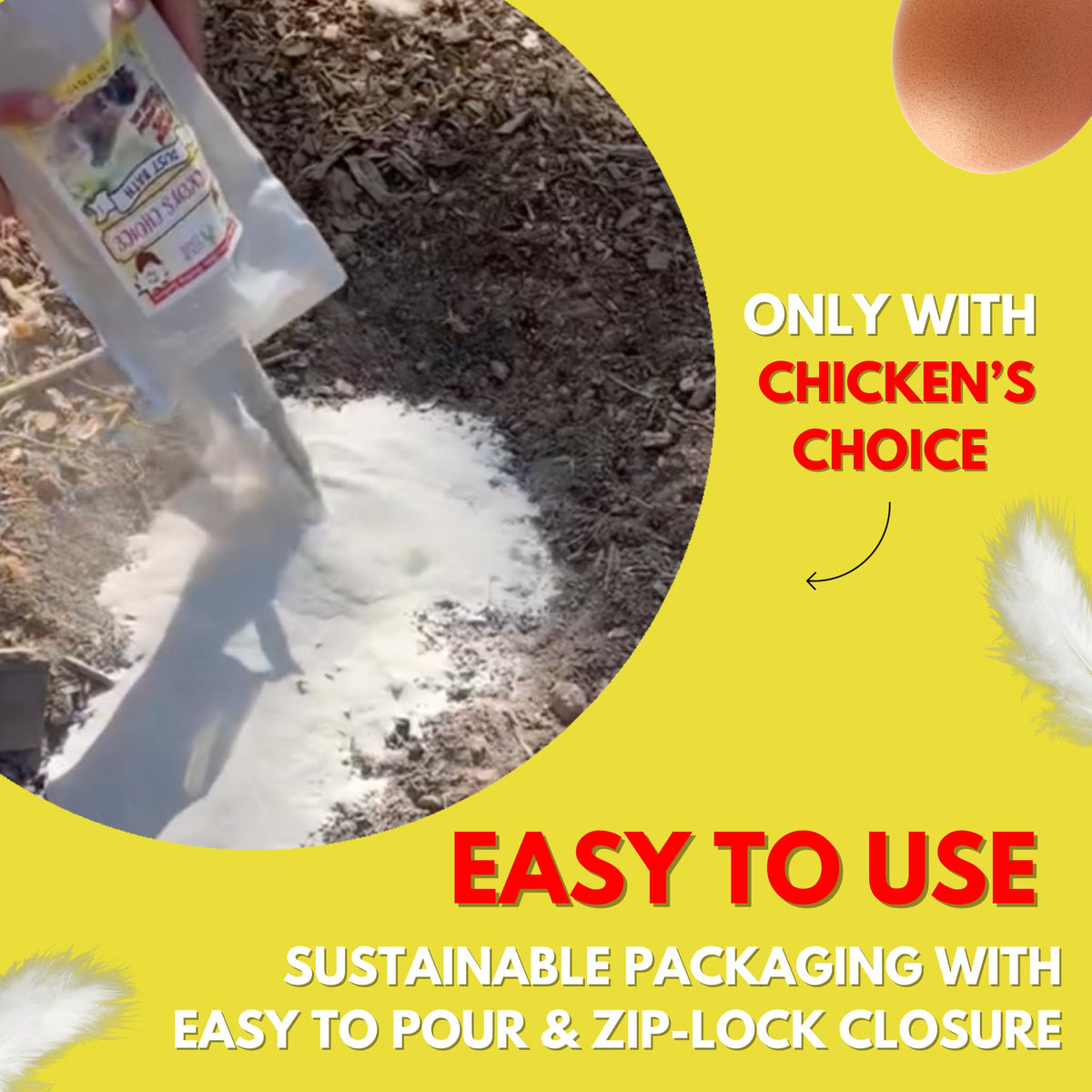 Dust bath being mixed with dirt for easy setup