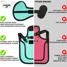 COOPED UP canvas chicken saddle pink durable-stitching withstands daily activity.