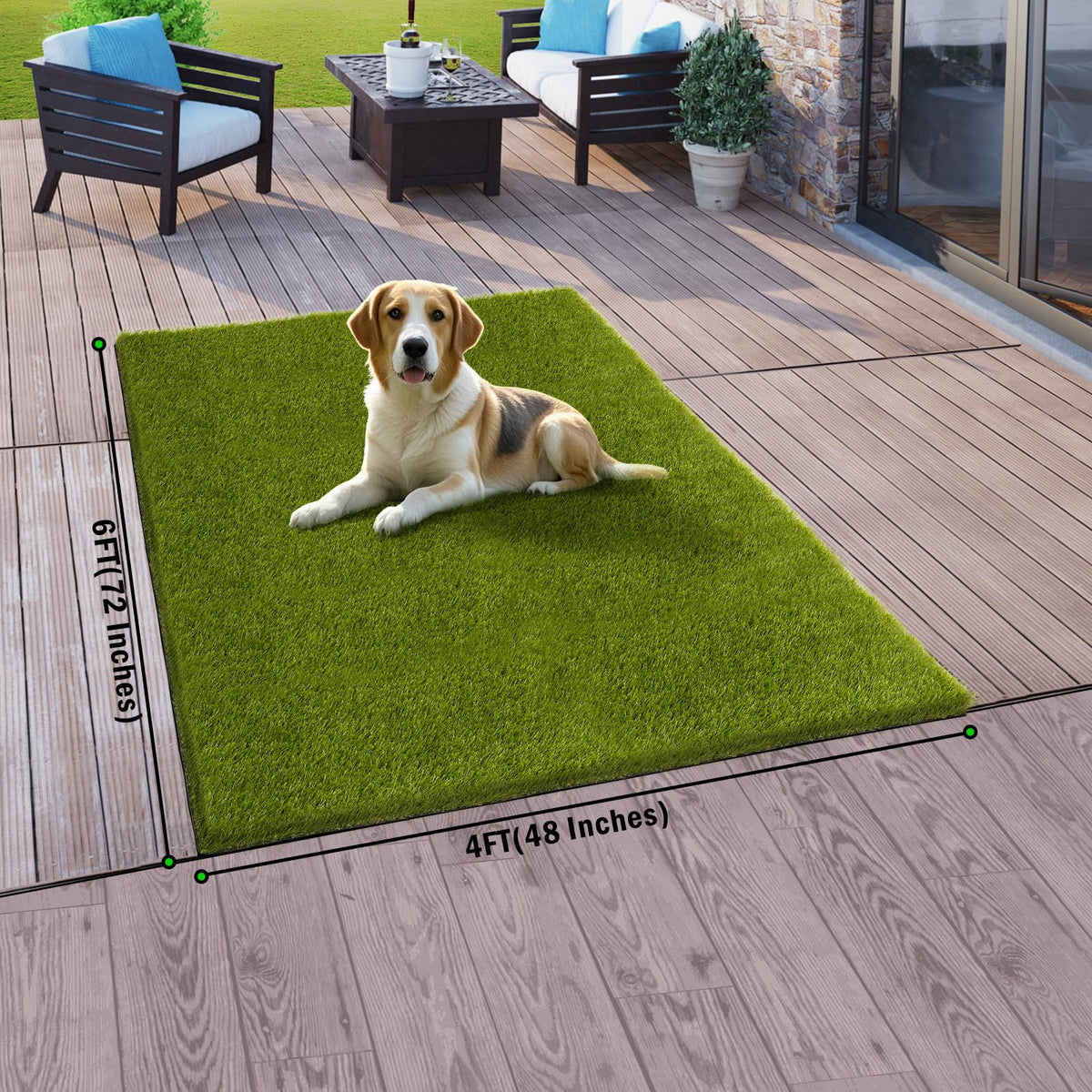 CooRug artificial grass close-up textured blades for natural feel.