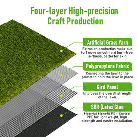 CooRug lawn landscape setup ideal for balcony, garden, or patio.