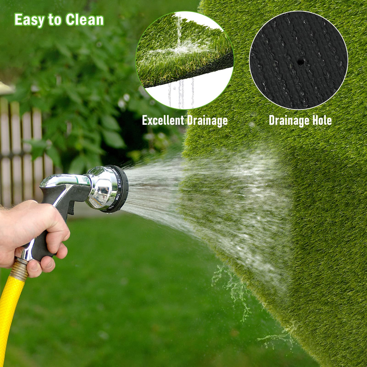 CooRug door mat turf providing a realistic entryway with easy cleanup