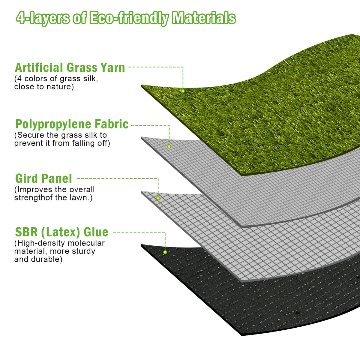 CooRug pet-friendly lawn with soft feel for playtime