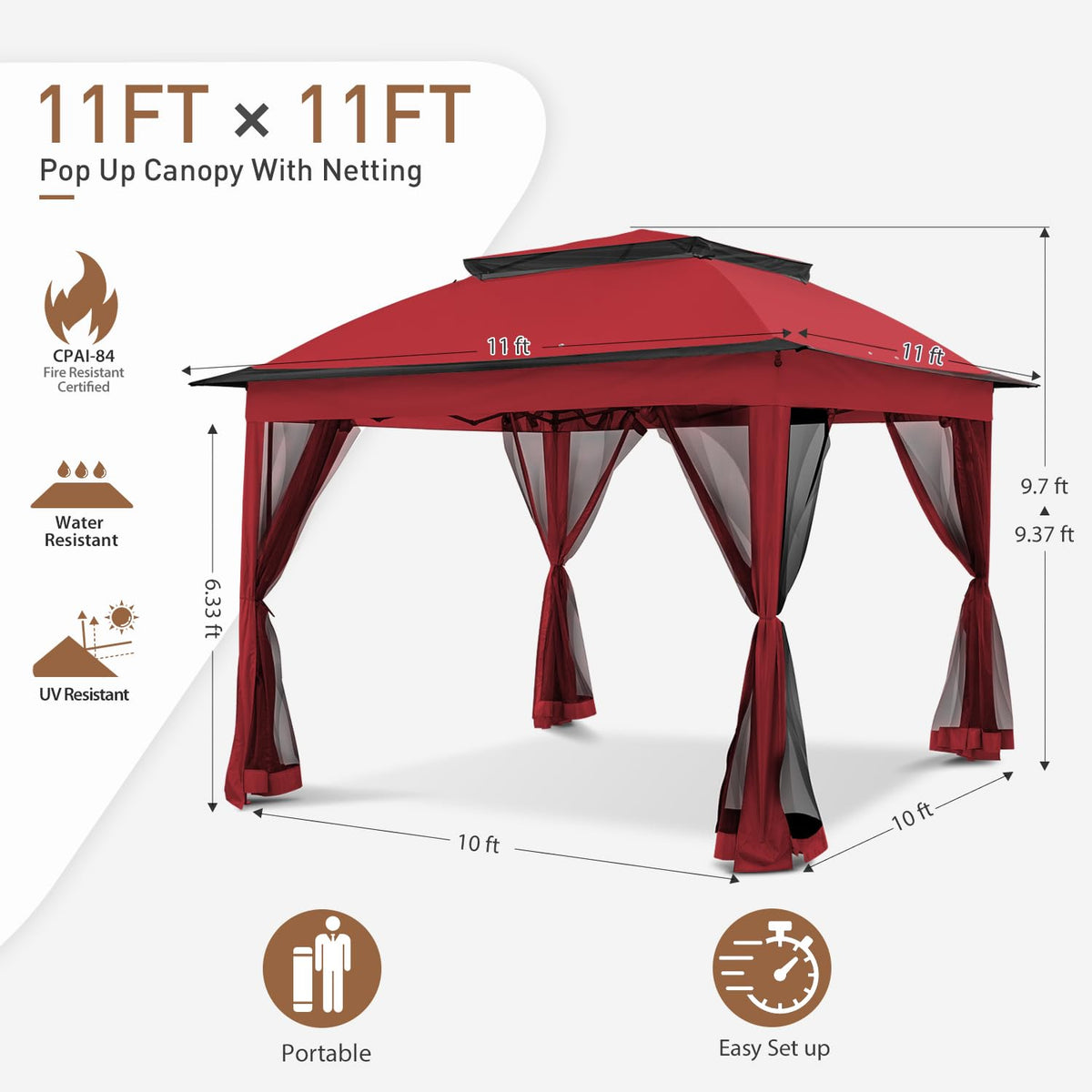 COOS BAY canopy with UPF 50+ protection for sun safety