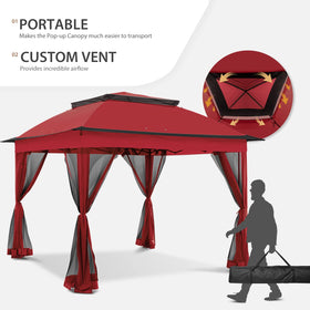 COOS BAY red outdoor canopy covering 121 sq ft for gatherings