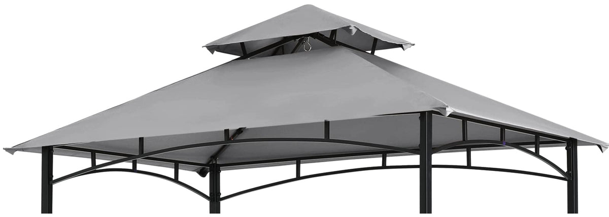 COOSHADE grill gazebo canopy grey top view showing a snug fit for model L-GG001PST-F