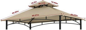 COOSHADE beige canopy fabric close-up shows durable polyester texture