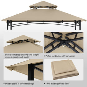 COOSHADE beige canopy is waterproof and UV-protected for outdoors