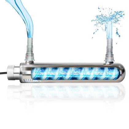 coospider-repta 12W inline UV light exterior clarifies water for koi ponds