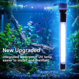coospider-repta 12W inline UV light koi pond setup ready for inline purification