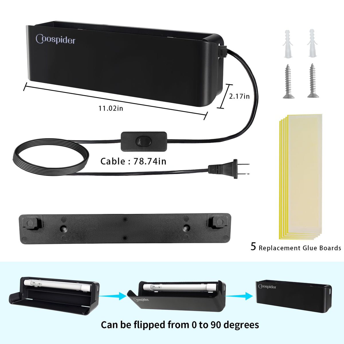 COOSPIDER UV indoor use compact design fits small spaces