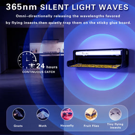 COOSPIDER UV wall sconce glow in living space for quiet insect trapping
