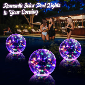 Cootway floating lights for pool wedding decor create magical ambiance