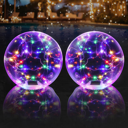 Cootway 15-inch RGB floating pool lights brighten evening pool parties