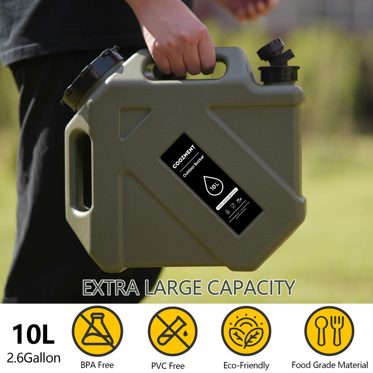 COOZMENT military green design for rugged outdoor use.