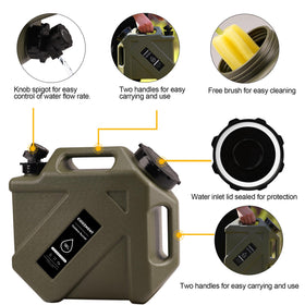 COOZMENT portable water jug with dual handles for carry comfort.
