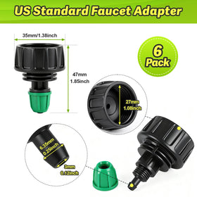 Copadri 1-4 drip tubing to 3-4 FHT connection demonstrates secure, leak-proof fit.