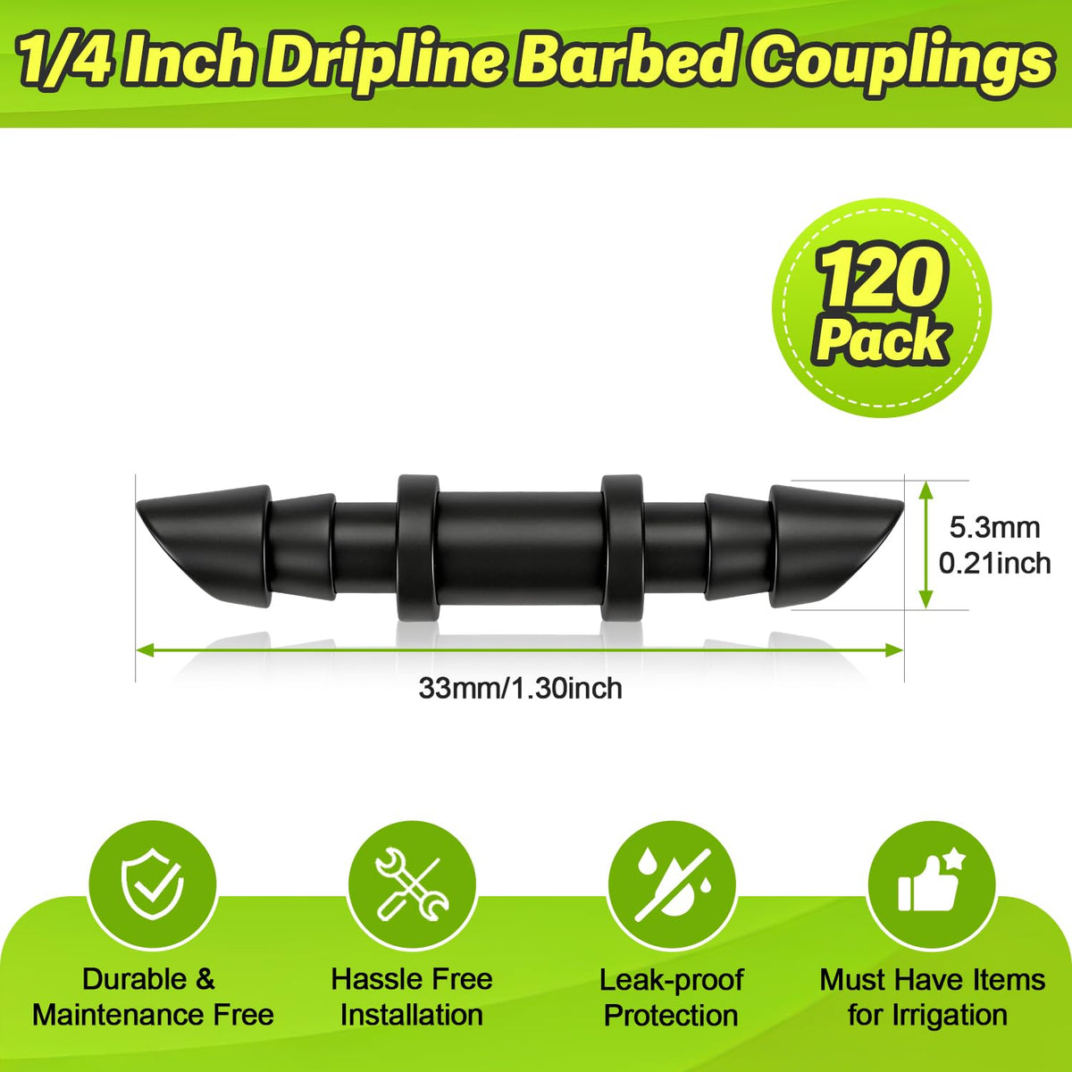 Copadri 1-4in drip tubing connector ideal for precise layouts
