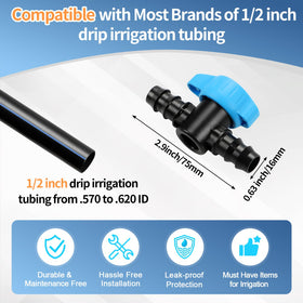 Copadri 1/2 inch barbed valve connectors installation highlights secure, leak-free fit.