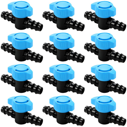 Copadri 12-pack drip valves close-up demonstrates UV-resistant durability.