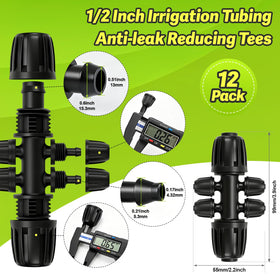 Copadri 12pc reducer fitting with barb design for secure 1/2 to 1/4 inch connections