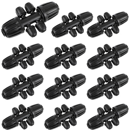 Copadri 12pc reducing tee connector for 1/2 to 1/4 inch drip tubing, ideal for precise distribution