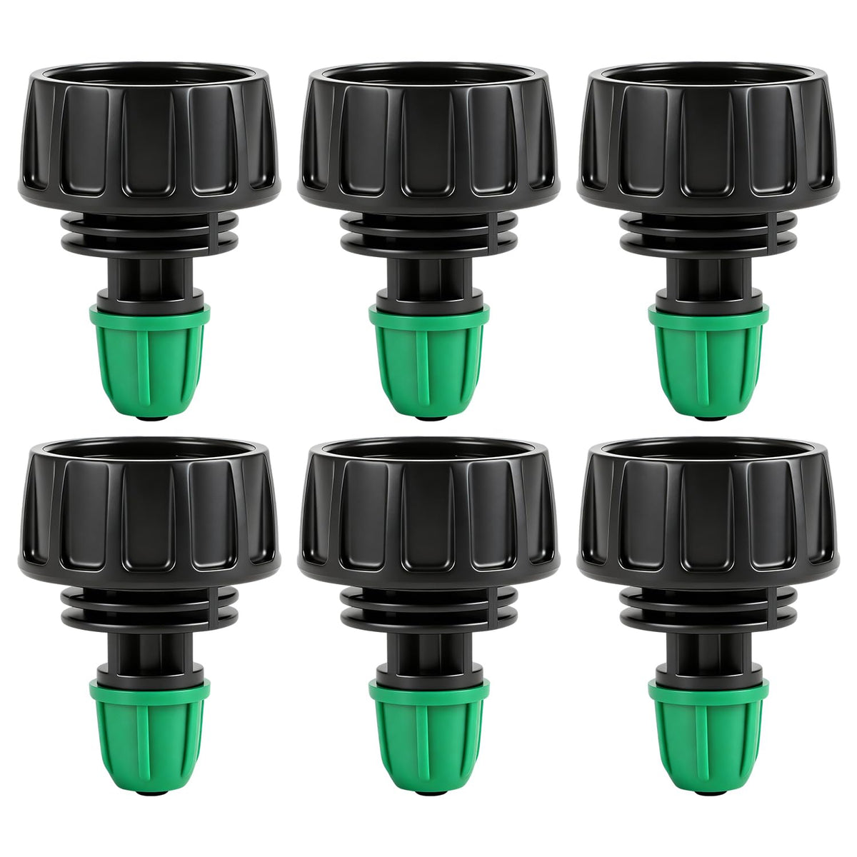 Copadri 3/4 FHT to 1/4 drip adapter pack connects faucet to tubing for drip irrigation.