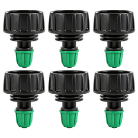 Copadri 3/4 FHT to 1/4 drip adapter pack connects faucet to tubing for drip irrigation.