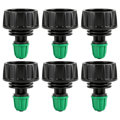 Copadri 3/4 FHT to 1/4 drip adapter pack connects faucet to tubing for drip irrigation.