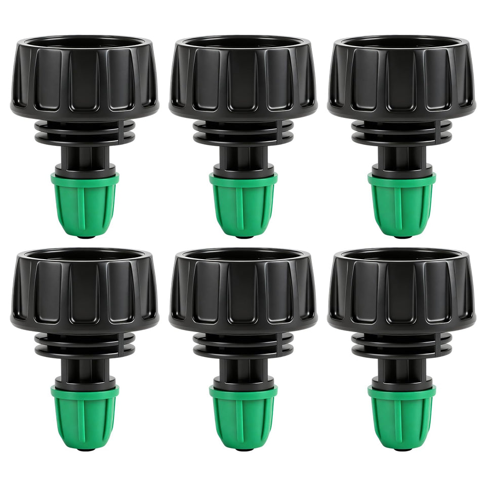 Copadri 3/4 FHT to 1/4 drip adapter pack connects faucet to tubing for drip irrigation.
