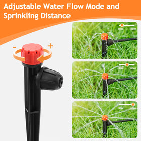 Copadri adjustable flow 360 degree emitter adapts to diverse plant needs.