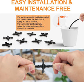 Copadri barbed connectors close-up for quick, glue-free installation