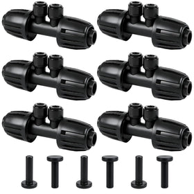 Copadri barbed tee reducer connects 1/2 inch to 1/4 inch tubing for efficient irrigation.