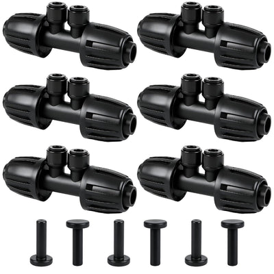 Copadri barbed tee reducer connects 1/2 inch to 1/4 inch tubing for efficient irrigation.