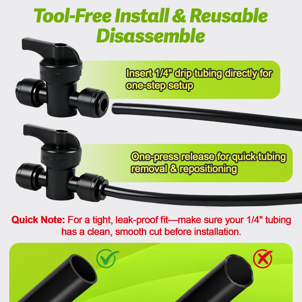 Copadri drip irrigation system setup illustrating versatile layout options for beds and patios.