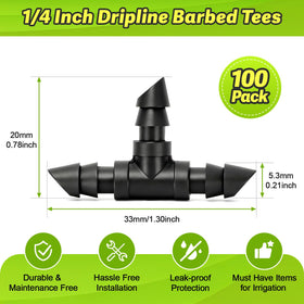Copadri drip irrigation tee assembly showing three-way compatibility.