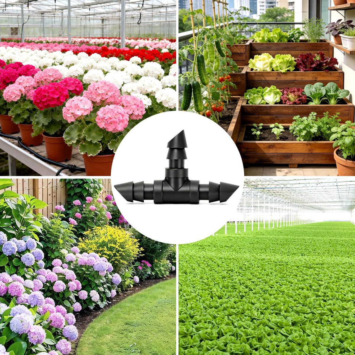 Copadri durable 1/4-inch tees pack for long-term garden irrigation projects.