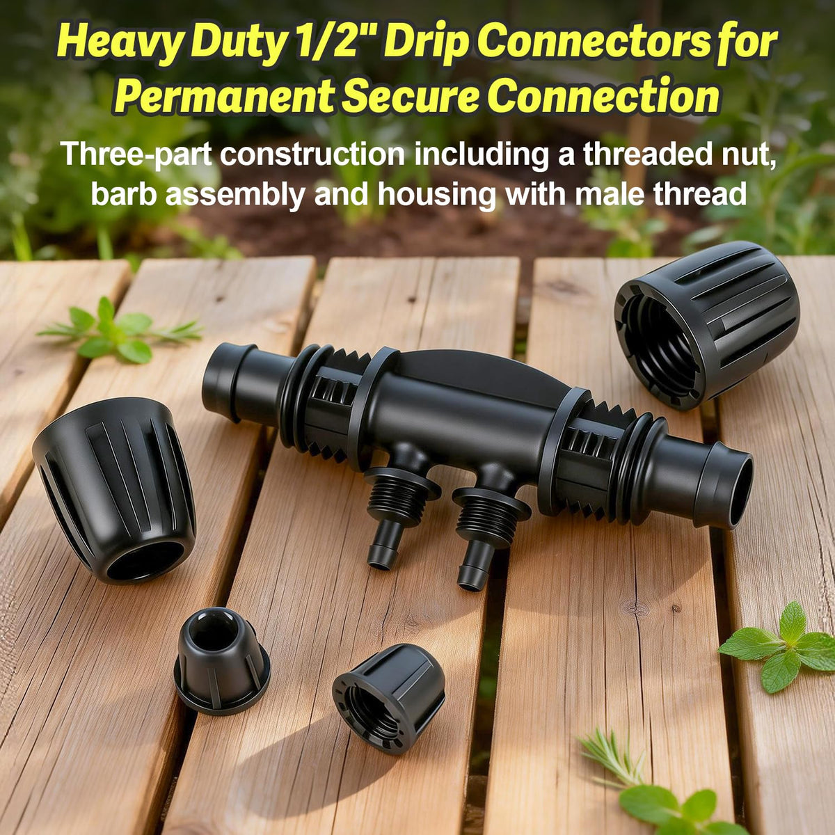 Copadri easy-installation barbed and tapered ends simplify setup during installation.