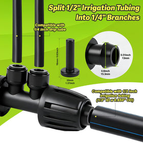 Copadri end plug seals 1/2 inch to 1/4 inch connections for leak-free operation.