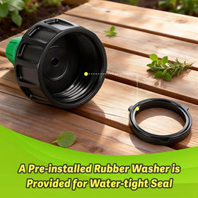 Copadri garden-faucet-to-tubing-assembly enables versatile watering layouts for beds and containers.