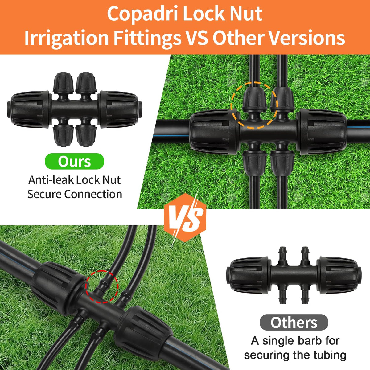 Copadri half-inch plug valve helps control flow at garden drip lines.