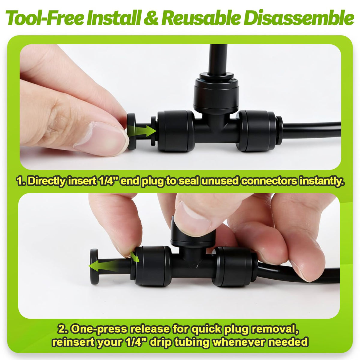 Copadri leak-proof seal demonstration on a secure 1/4-inch connection.
