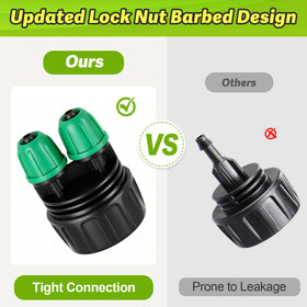 Lock barbed design on Copadri adapters ensures a secure seal.