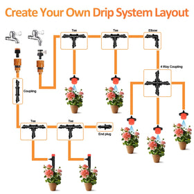 Copadri drip-tee versatile for raised beds and greenhouses